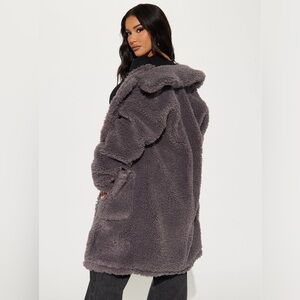 Cozy Gray Teddy Coat
